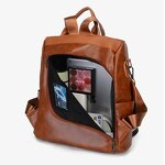 PU Backpack Manufacturer - 2021 New Simple Personality Waterproof Anti-theft Korean Casual All-match Soft Leather for Women