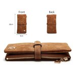 Wallet Manufacturer - 2020 Hot Selling Long Design Two Fold Zipper Nubuck Leather Purse