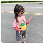 Coin Purse Manufacturer - Children's Small Bag 2021 Girl Decoration One-shoulder Messenger Cute Baby Diamond Strawberry