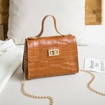 Messenger Shoulder Bag Manufacturer - Wholesale New Products crocodile Pattern Lock Buckle Portable Mobile Phone Ladies