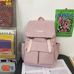 Student Backpack Manufacturer - Wholesale Nylon Fabric High Quality Solid Color Portable Storage Youth Travel Couple Leisure College