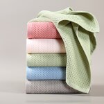 Bath Towel Manufacturer - Pure Cotton Class a Waffle Cross-border Cotton Jacquard Soft and Absorbent Facial Wash