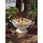 Fruit Basket Manufacturer - French Vintage Metal Drain Home Living Room Ins Cream Wind Double Ear Water Fruit Plate