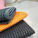 Car Towel Manufacturer - Glass Honeycomb Microfiber Waffle Cleaning square Towel