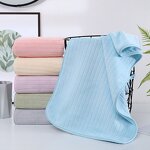 Bathroom Towel Set Manufacturer - Edgeless Microfiber Coral Fleece Soft Polyester Knitted Bath Towels