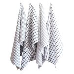 Cotton Napkin Manufacturer - Wholesale Reusable Soft Printed Plaid Stripes Woven Quick-Dry Home Kitchen Towel
