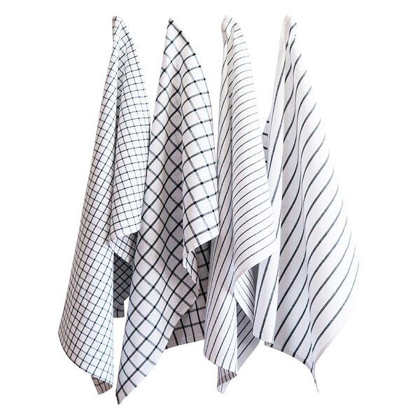 Cotton Napkin Manufacturer - Wholesale Reusable Soft Printed Plaid Stripes Woven Quick-Dry Home Kitchen Towel