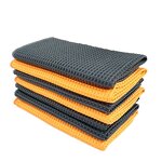Car Towel Manufacturer - Glass Honeycomb Microfiber Waffle Cleaning square Towel