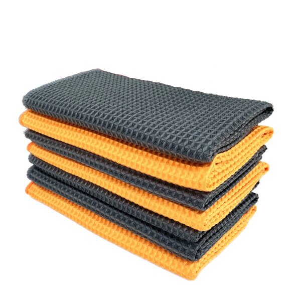 Car Towel Manufacturer - Glass Honeycomb Microfiber Waffle Cleaning square Towel