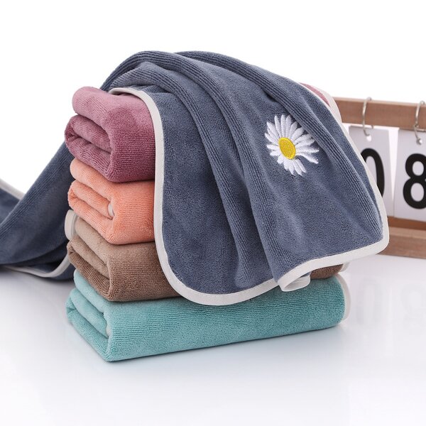 Hair Towel Manufacturer - Wholesale Youth Style Household Daisy Beauty Salon Dry Beauty Towel Daily Necessities Face