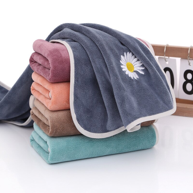 Hair Towel Manufacturer - Wholesale Youth Style Household Daisy Beauty Salon Dry Beauty Towel Daily Necessities Face