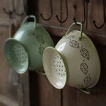 Vegetable Colander Manufacturer - Kitchen Enamel Carbon Steel Metal Fruit with Handle