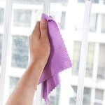 Microfiber Cleaning Cloths Manufacturer - Custom Logo Fish Scale for Glasses and Mirrors Made of Durable Nylon & Polyester