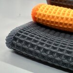 Car Towel Manufacturer - Glass Honeycomb Microfiber Waffle Cleaning square Towel