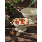 Fruit Basket Manufacturer - French Vintage Metal Drain Home Living Room Ins Cream Wind Double Ear Water Fruit Plate