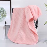 Bathroom Towel Set Manufacturer - Edgeless Microfiber Coral Fleece Soft Polyester Knitted Bath Towels