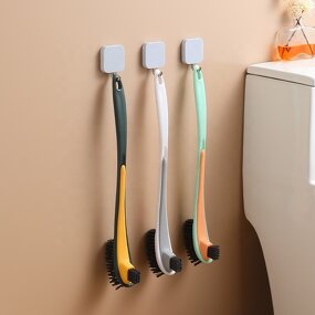 Toilet Brush Manufacturer - 2-in-1 Magic Plastic with Long PET Handle Cleaning Brushes