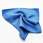 Car Towel Manufacturer - Glass Honeycomb Microfiber Waffle Cleaning square Towel
