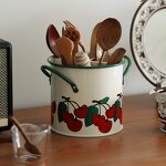 Tableware Bucket Manufacturer - Vintage Cherry Household Kitchen Metal Chopsticks Cage for Knife and Fork Storage
