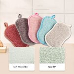Dishwashing Sponge Manufacturer - Direct Supply by Manufacturer Double-Sided Blocks for Household Kitchen Made of Polyester