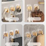 Hook Manufacturer - Non Punching Transparent with Strong Adhesive for Hanging Clothes on Hangers Wall Bedroom Door