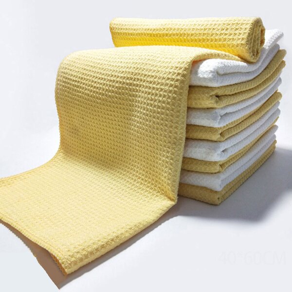 Cleaning Cloths Manufacturer - Waffle Weave Australia Microfiber Grid Car Towel Square Waffle Design for Car Beauty and Wash