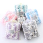 Bathroom Sets Manufacturer - High Quality Polyester Knitted Facial Towels in Gift Box