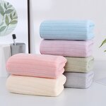 Bathroom Towel Set Manufacturer - Edgeless Microfiber Coral Fleece Soft Polyester Knitted Bath Towels