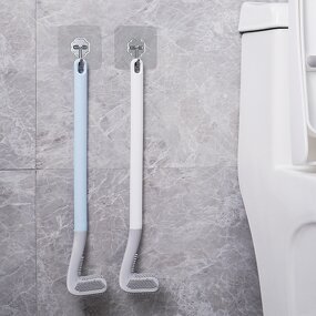 Toilet Cleaning Brush Manufacturer - Hot Selling Long Handle Silicone Golf Design