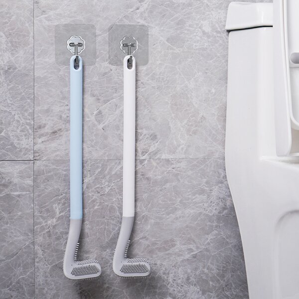Toilet Cleaning Brush Manufacturer - Hot Selling Long Handle Silicone Golf Design