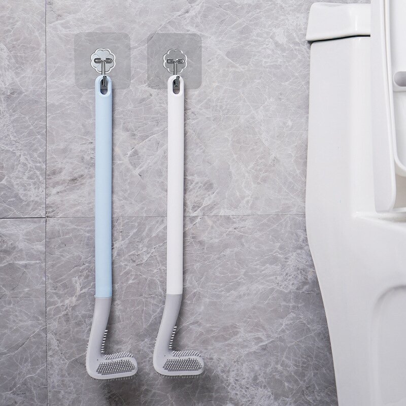 Toilet Cleaning Brush Manufacturer - Hot Selling Long Handle Silicone Golf Design