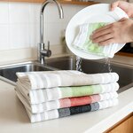 Napkins Manufacturer - Nordic Minimalist Style Cotton Yarn Dyed Home Fabrics Kitchen Towels Household Dishwashing Cloths