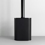 Toilet Brush Manufacturer - Newest Household Oval Shaped Stainless Steel Black Matting Coated Cleaning Brushes