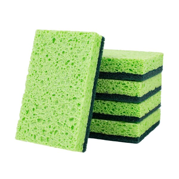 Sponge Manufacturer - Wood Pulp Cotton Cleaning Double Layer Two Sides Dishwashing Tools Magic Wiping Kitchen