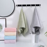 Bathroom Towel Set Manufacturer - Edgeless Microfiber Coral Fleece Soft Polyester Knitted Bath Towels