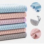 Microfiber Cleaning Cloth Manufacturer - Customized Logo Car Glasses Wine Glass Kitchen Towel Square Shape Without Leaving