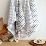 Cotton Napkin Manufacturer - Wholesale Reusable Soft Printed Plaid Stripes Woven Quick-Dry Home Kitchen Towel