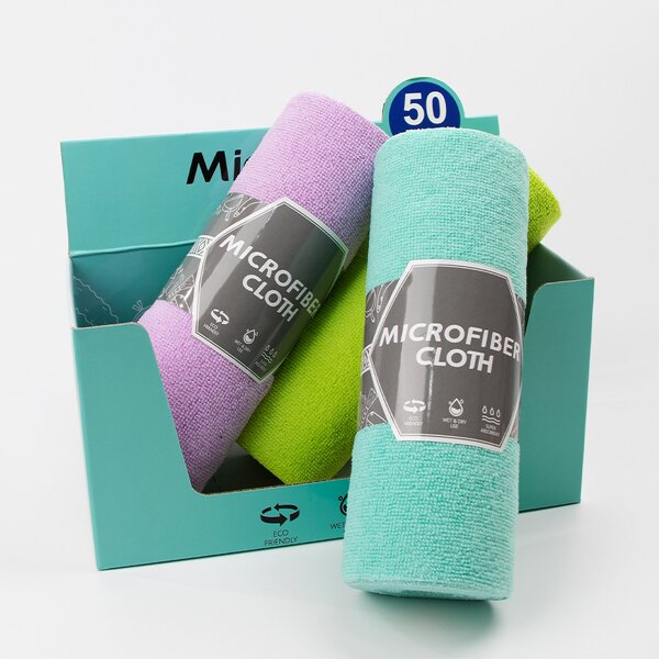 Microfiber Cleaning Cloths Manufacturer - Wholesale 50-Piece Household Dishwashing Multifunctional Water and Oil Absorbing