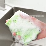 Sponge Manufacturer - Wood Pulp Cotton Cleaning Double Layer Two Sides Dishwashing Tools Magic Wiping Kitchen