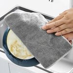 Kitchen Cloth Manufacturer - Dish Towels Bamboo Fiber Cleaning Clean Rag Microfibre Cleaning Clothes