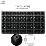 Seedling Tray Manufacturer - Round 50 72 105 128 200 Cells Plastic Starter Wholesale for Vegetable Flower Seed Germination