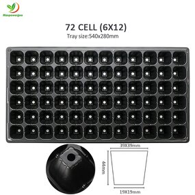 Seedling Tray Manufacturer - Round 50 72 105 128 200 Cells Plastic Starter Wholesale for Vegetable Flower Seed Germination