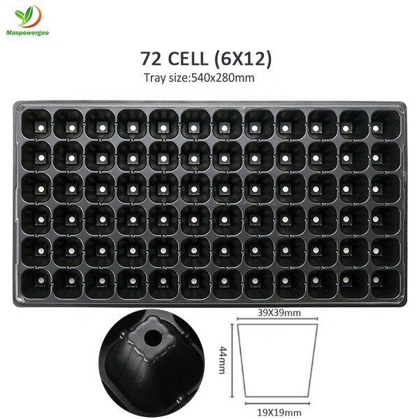 Seedling Tray Manufacturer - Round 50 72 105 128 200 Cells Plastic Starter Wholesale for Vegetable Flower Seed Germination