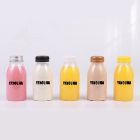 Plastic Bottle Manufacturer - Transparent 250ml/8oz round Screw Lid Empty for Juice Pet Water Soda Energy Drinks Whisky