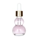 Glass Perfume Bottle Manufacturer - Portable 3ml Travel Essential Oil Drop Transparent Gourd Shape Dropper for Skin Care