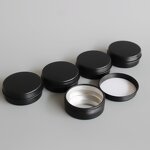 Makeup Sub-Pack Manufacturer - Aluminum Shikao Cream Jar Black Thread 5-60ml Rotating Lid for Beauty Boxes False Eyelashes