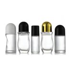 Glass Roll-on Bottles Manufacturer - In Stock 30ml 50ml Transparent Perfume & Deodorant Golden Lid Thickening Cylindrical