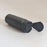 Plastic Bottle Manufacturer - 150ml Black HDPE with Flip Cap Empty Loose Powder Container for Face Mask Screen Printing
