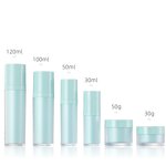 Airless Pump Lotion Bottle Manufacturer - High Quality Stock Double Plastic Bottle White Pink Frosted Face Empty for Skin