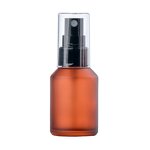 Cosmetic Bottle Manufacturer - Wholesale Custom 60ml 120ml Amber Frosted Glass Inclined Shoulder Spray Pump Emulsion Pump